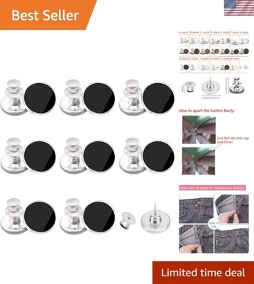 Pasadores ajustables versátiles para jeans y más - 8 piezas - Solución para ahorrar dinero Foto 1 de 4