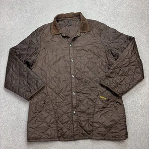 Barbour Jacket Adult Medium Brown Quilted Country Hunting Field Coat Mens* - Picture 1 of 15