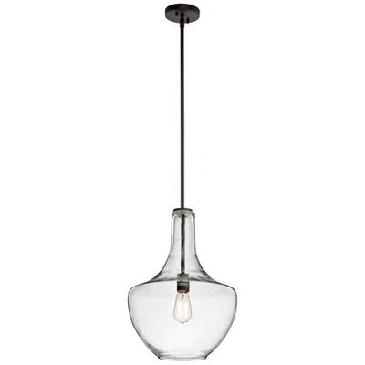Kichler 42046OZCS Everly 1-Light 13.75" Pendant in Olde Bronze - Image 1 of 2