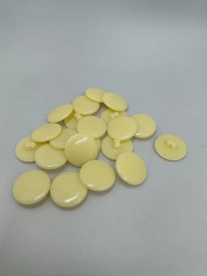 Mid Century Shank Buttons Pale Yellow .5"D (21) - Image 1 of 4