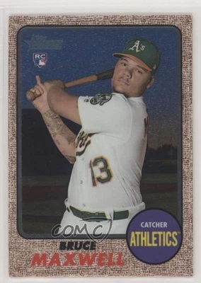 2017 Topps Heritage High Number Chrome /999 Bruce Maxwell #THC-584 Rookie RC - Image 1 of 2