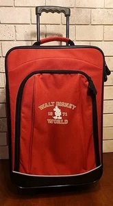 Walt Disney World 1971 Mickey Mouse Kids Children's Carry on Luggage Red Nice - Picture 1 of 12