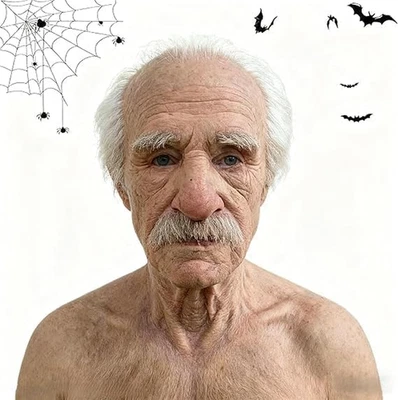 Alter Mann Maske  Realistische Latex Maske  Halloween Maskenball - Bild 1 von 4