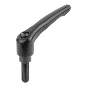 KIPP Klemmhebel Gr.3 M10x30 zink schwarz seidenmatt kunststoffbeschichtet - Bild 1 von 3