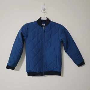 Oshkosh B'gosh Boys Quilted Bomber Jacket Outdoor Blue Size 10/12 - Picture 1 of 7