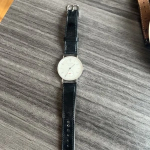 Nomos Glashutte remborde Black Shell Leather Cordovan Strap w 18MM with OG CLASP - Picture 1 of 6
