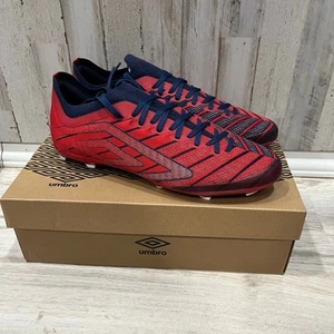 New! UMBRO VELOCITA ELIXIR PREMIER FG ROCOCCO Red Soccer Cleats Mens Size 12 - Picture 1 of 4