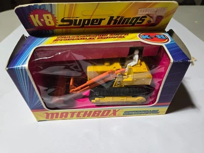 Matchbox Superking K- 08C Caterpillar Traxvacator gelb & orange top. W/Box - Image 1 of 4