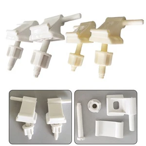 Premium Spezifikationen für Weiß Kunststoff Toilettensitz Scharnier Ersatz Kit - Bild 1 von 38