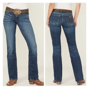Jeans Wrangler retrò bootcut donna Mae vita media lavaggio medio 11 nuovi con etichette 31x34 - Foto 1 di 13