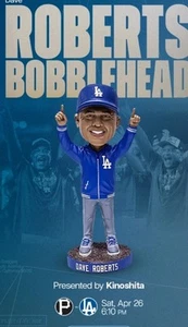 Los Angeles Dodgers 04-26-2025 DAVE ROBERTS BOBBLEHEAD New in Box SGA - Picture 1 of 3
