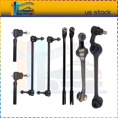 For 1999-2001 Chrysler LHS 8pcs Front Lower Control Arms Sway Bars Tie Rods Kit Foto 1 de 4