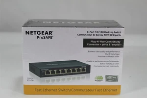 Sealed NETGEAR ProSafe FS108 8-Port 10/100 Mbps Fast Ethernet Desktop Switch - Picture 1 of 2
