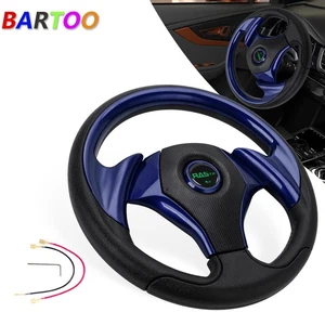 Blue 12.5" Golf Cart Steering Wheel For EZGO TXT RXV Yamaha and Club Car 6 Hole - Picture 1 of 9