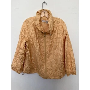 Zenergy by Chico’s Butteryellow mock neck textured pullover hooded jacket size 3 - Picture 1 of 15