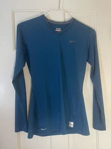 NIKE PRO AJUSTADO MUJER MANGA LARGA ELÁSTICO TOP SWOOSH LOGO TALLA MED 0695 - Imagen 1 de 9