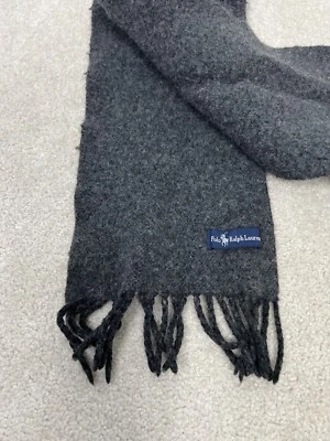 Polo Ralph Lauren Bufanda Para Hombres Negro Púrpura Poni Unisex Cuadros De Colección Adulto Foto 1 de 4