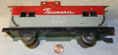 Marx 20117 NYC Marcapasos Caboose 4 Ruedas Calibre O 7 Pulgadas Estaño - Número Serie Coche Foto 1 de 4