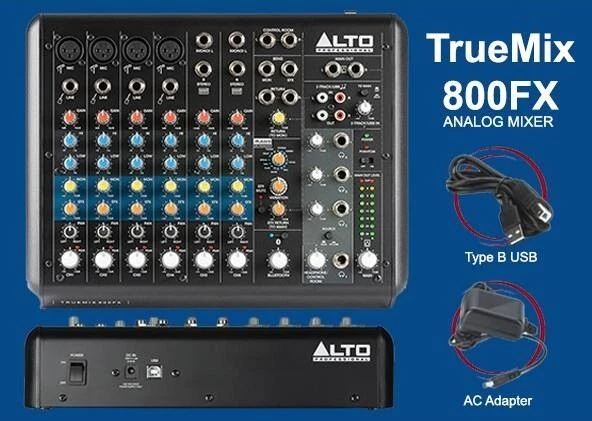 NEW Alto Professional TrueMix 800FX 8-channel 8CH Analog Mixer w Multi-FX 800 FX - Image 1 of 1
