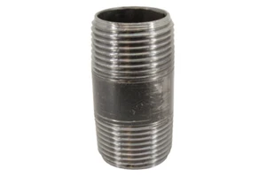 Black Malleable Iron Barrel Nipple Pipe Fitting 25mm (1") - Picture 1 of 4