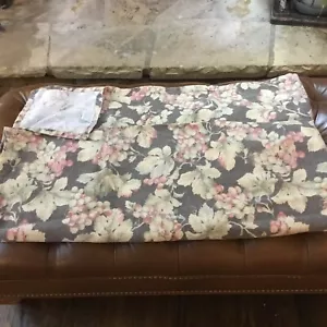Mantel vintage Williams Sonoma lino/algodón uvas francés 66x68 - Imagen 1 de 4