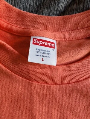 New Size - Large Men's Supreme long sleeve blank t-shirt Orange Tee - Image 1 of 2