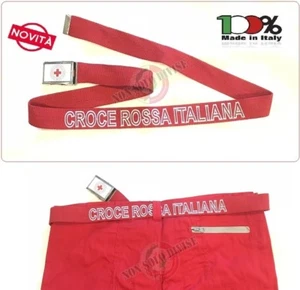 Cinturon Cáñamo Con Escrito Rojo Cruzar Con Escrito Rojo Italiana - Bild 1 von 1