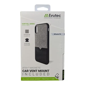 H8. Evutec Northill Afix+ Magnetic Case For Apple iPhone Xr - Canvas Black - Picture 1 of 2