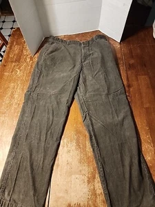 COLUMBIA Corduroy Green Outdoor Pants Utility Work Pocket Mens Size 40W x 34L VG - Picture 1 of 9