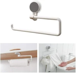Kitchen Roll Holder Hanger Paper Towel Rack Tissue Self-Adhesive Wall Mounted KF - Picture 1 of 5