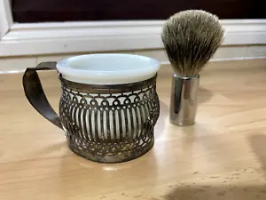Vintage Elaborate Shaving Mug with Metal Cup Surround. - Picture 1 of 11