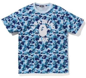 A Bathing Ape BAPE "ABC Camo College Tee" Blau 1K80-109-007 Größe M Neu mit Etikett - Bild 1 von 14