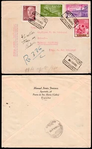 España - Edi o 1179+1269+.. -Sobre Mat "Certificado 6/8/60 - Puerto Santa María" - Imagen 1 de 1