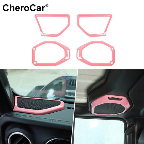 SHINEKA Silver ABS Speaker Cover Trim For Jeep Wrangler JL (2018-2023) & Gladiator (2020-2023) - A-Pillar & Roof (4PCS)