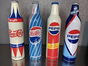 2009 Set Of 4 Take The Pepsi Challenge 16oz Full Aluminum Bottles. No Dents. - Picture 1 of 5