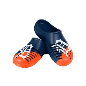 FOCO MLB Men's Detroit Tigers 2023 Colorblock Big Logo Clogs - Picture 1 of 7