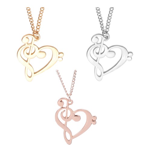 VETEMENTS 3 Pezzi Collana Note Musicali Maglione Gioielli Abbigliamento Ciondolo Miss