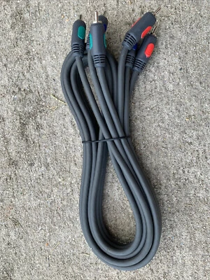 Audio Video RCA AV Cable 6.5 ft.  Red Blue Green Triple Male to Male - Image 1 of 3