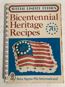 Beta Sigma Phi International Bicentennial Heritage Recipes Cookbook - Imagen 1 de 7