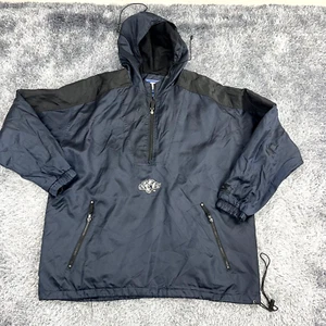 Vintage Starter Jacket Adult XL Blue NORTH CAROLINA Tar Heels 1/4 Zip Hoodie Men - Picture 1 of 14
