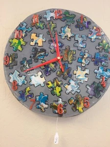 Unique Handmade Wood Puzzle Clock/battery Powered - Picture 1 of 2