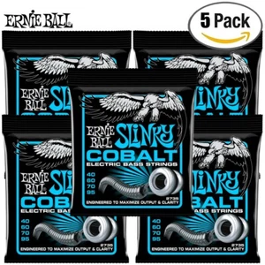 5er-Pack Ernie Ball 2735 Slinky Colbalt E-Bass-Saiten 40-95 - Bild 1 von 1