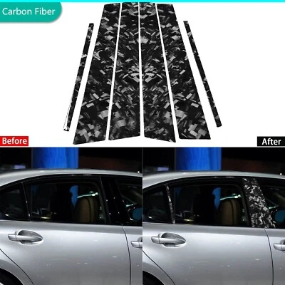 Cubierta de panel exterior de pilar B de fibra de carbono forjada 6 piezas para Lexus GS GS350 12-20 Foto 1 de 4