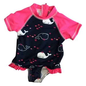 Traje de baño Wippette Swim Infantil Niñas 1 pieza talla 6/9 meses cremallera trasera - Imagen 1 de 9