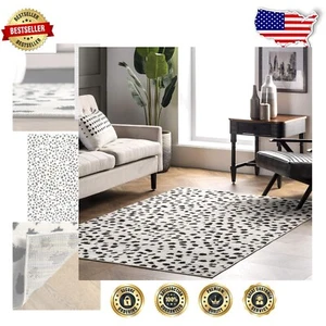 Elegant 4x6 Beige Area Rug - Stain Resistant Animal Print for Modern Living - Picture 1 of 11