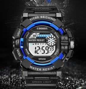 COOBOS New Men LED Digital Watches Luminous Fashion Sport Waterproof 1006 - Foto 1 di 3