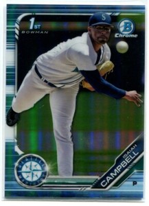 ISAIAH CAMPBELL 2019 Bowman Chrome Draft Prospect SKY BLUE REFRACTOR QTY #BDC-11