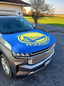Golden State Warriors Auto Hood Cover | NBA Flags | Golden State Warriors Fans - Picture 1 of 5