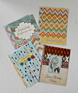 GREETING CARDS 4 DESIGNS WITH MATCHING ENVELOPS ~ NEW - Picture 1 of 9