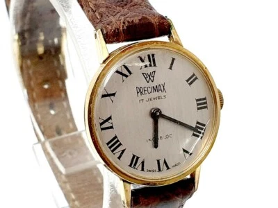 Precimax Swiss Made Cal. FEF 6664 reloj de pulsera para mujer acero inoxidable chapado en oro alrededor de 1980 Foto 1 de 4